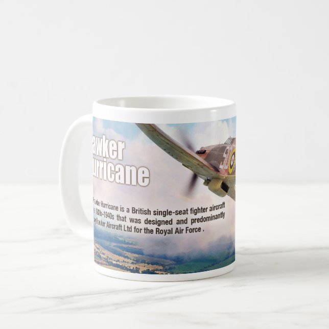 Aviation Art mug "Hawker Hurricane" (Front Left)