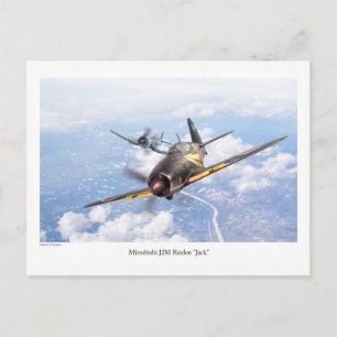 Aviation Art Postcard "Mitsubishi J2M　Jack"