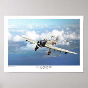 Aviation Art Poster "Aichi D3A  "Val"