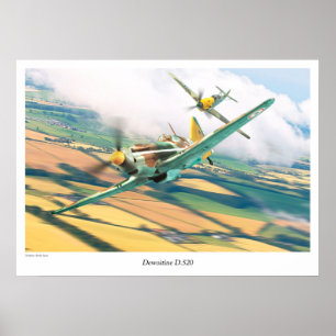 Aviation Art Poster "Dewoitine D.520"