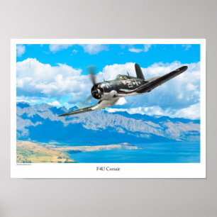 Aviation Art Poster "F4U Corsair"