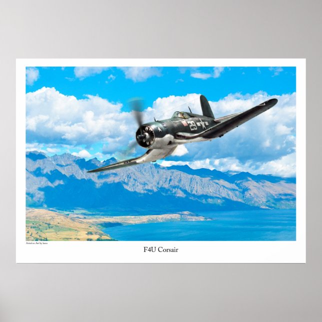 Aviation Art Poster "F4U Corsair" (Front)