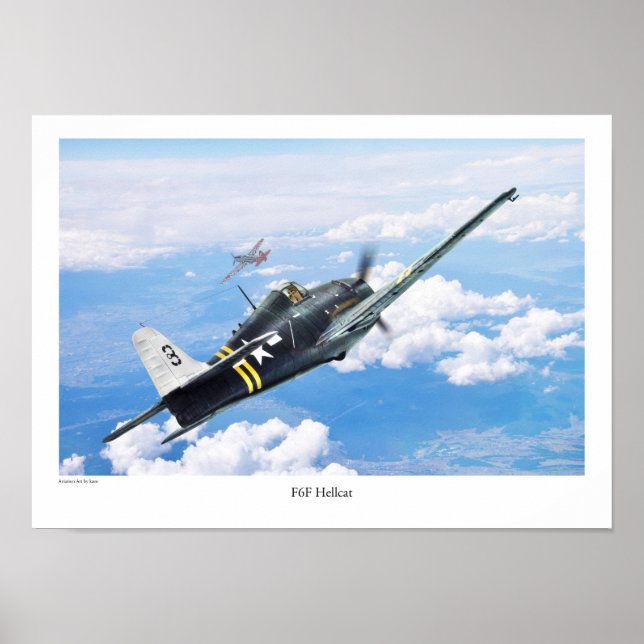 Aviation Art Poster "F6F Hellcat" (Front)