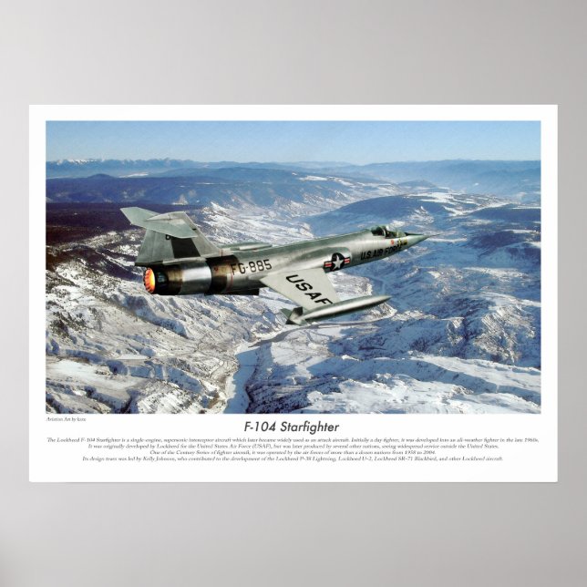 Aviation Art Poster "F-104 Starfighter" (Front)