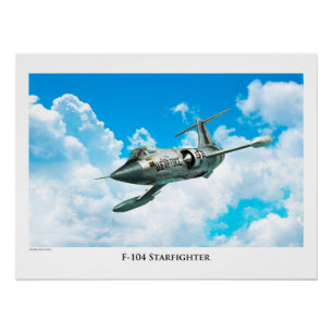 Aviation Art Poster 'F-104 Starfighter'