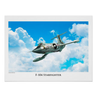 Aviation Art Poster 'F-104 Starfighter'
