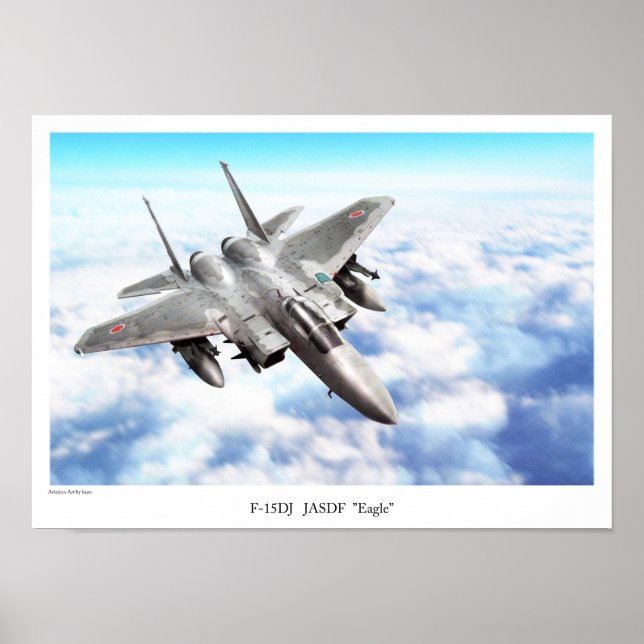 Aviation Art Poster "F-15DJ JASDF  Eagle" (Front)