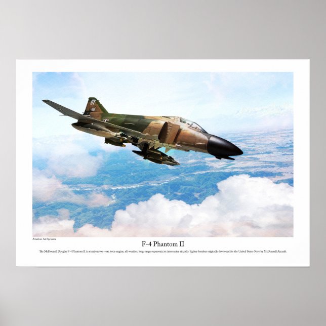 Aviation Art Poster "F-4 Phantom II" (Front)