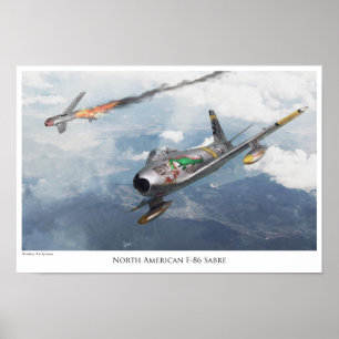 Aviation Art Poster "F-86 Sabre""