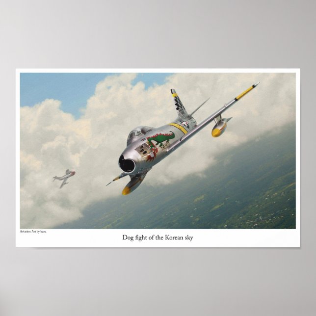 Aviation Art Poster "F-86 Sabre" (Front)