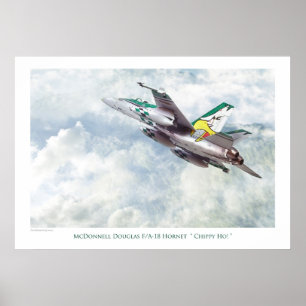Aviation art Poster F/A-18 Hornet Chippy Ho!