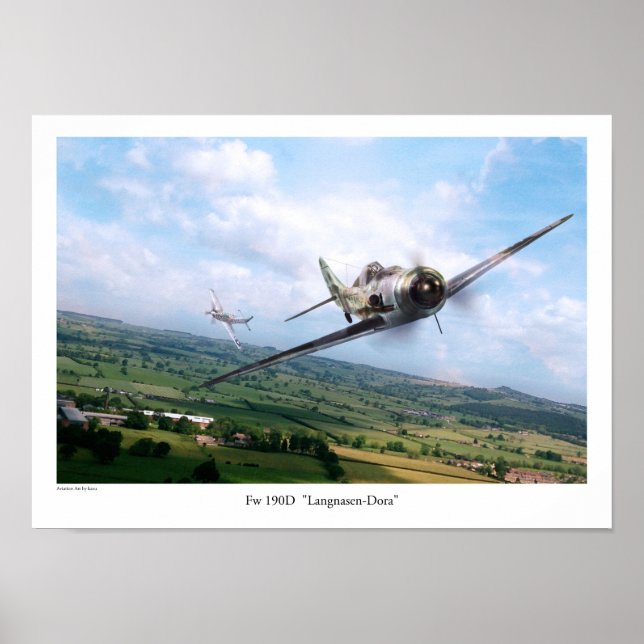 Aviation Art Poster "Focke-Wulf Fw 190D" (Front)