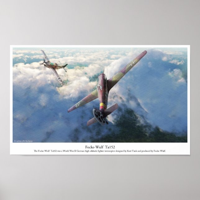 Aviation Art Poster "Focke-Wulf Ta 152" (Front)