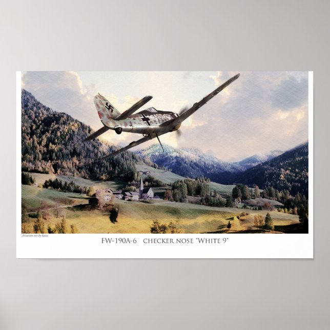 Aviation art Poster " Fw190" (Front)