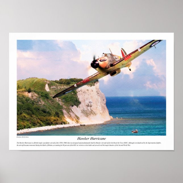 Aviation Art Poster "Hawker Hurricane" (Front)