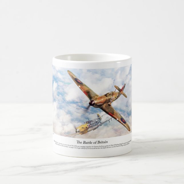 Aviation Art Poster "Hawker Hurricane" Coffee Mug (Center)