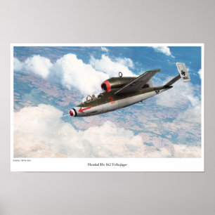 Aviation Art Poster "Heinkel He 162"