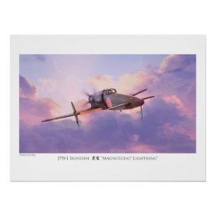 Aviation Art Poster 'J7W1 Shinden'