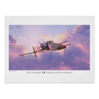 Aviation Art Poster 'J7W1 Shinden'