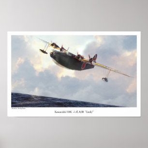 Aviation Art Poster "Kawanishi H8K  Emily"
