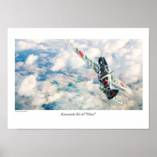 Aviation Art Poster "Kawasaki Ki-61 Hien"