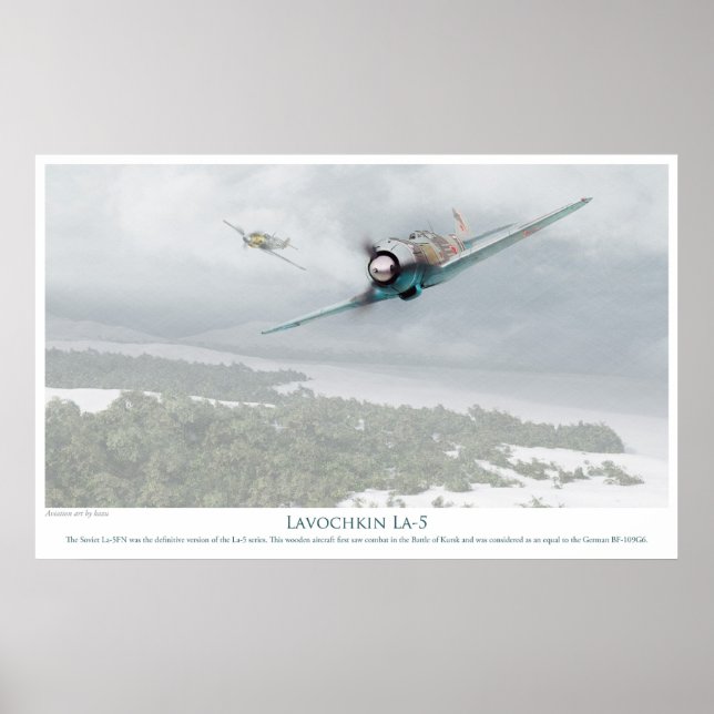 Aviation art Poster  Lavochkin La-5 (Front)