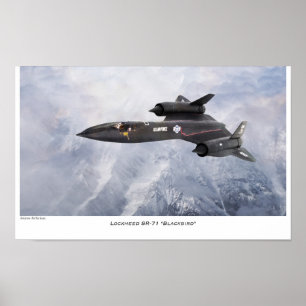 Aviation Art Poster "Lockheed SR-71 Blackbird"