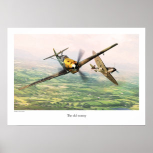 Aviation Art poster "Messerschmitt Bf 109"