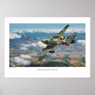 Aviation Art Poster 'Messerschmitt Me 262'