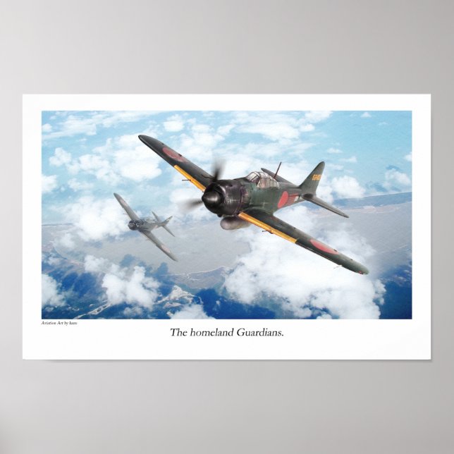 Aviation Art Poster "Mitsubishi A6M Zero" (Front)