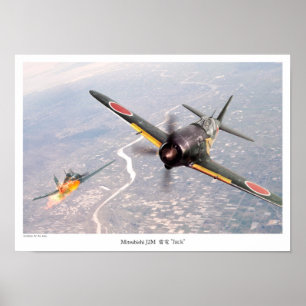Aviation Art Poster "Mitsubishi J2M 雷電 "Jack""