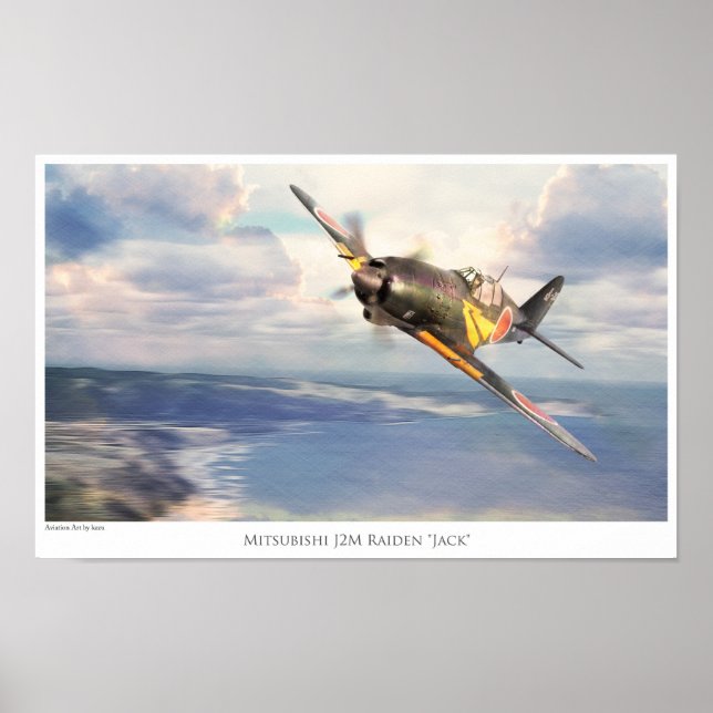 Aviation Art Poster "Mitsubishi J2M Raiden"Jack" (Front)