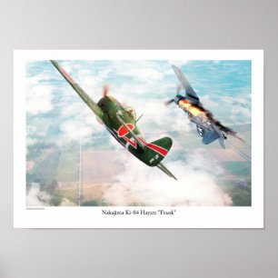 Aviation Art Poster "Nakajima Ki-84疾風 "Frank"