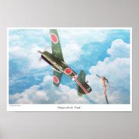 Aviation Art Poster "Nakajima Ki-84"Frank""