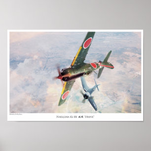 Aviation Art Poster "Nakajima Ki-84"Frank""