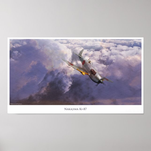 Aviation Art Poster "Nakajima Ki-87" (Front)