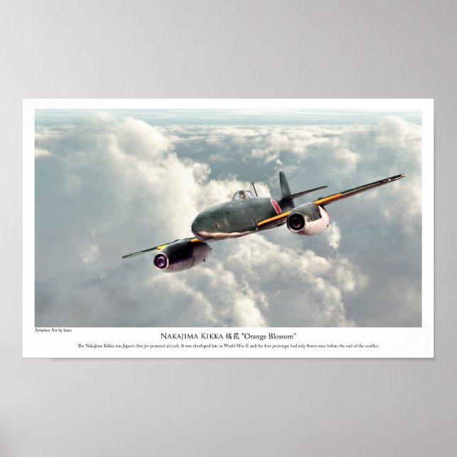 Aviation Art Poster "Nakajima Kikka" (Front)