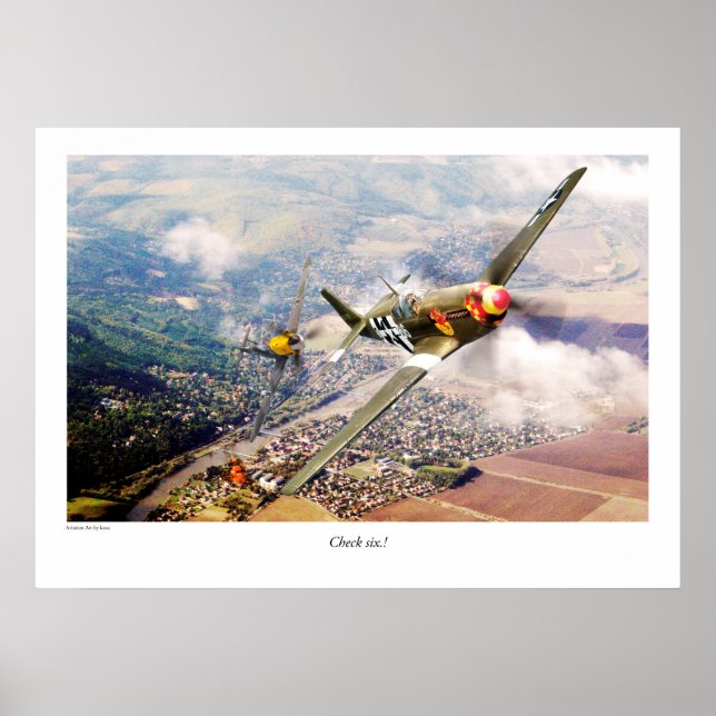 Aviation Art Poster "P51-B Mustang" (Front)