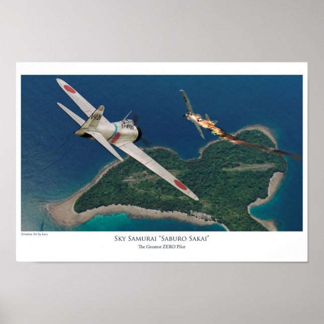 Aviation Art Poster "Saburo Sakai" (Front)