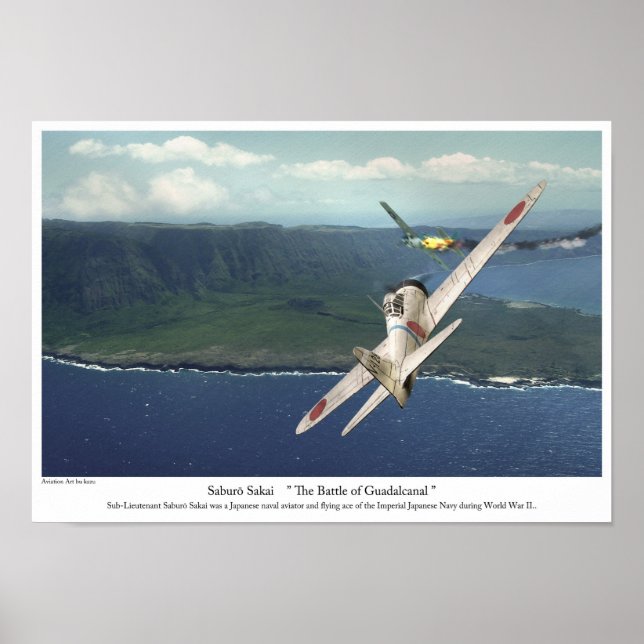 Aviation Art Poster "Samurai Saburo Sakai" (Front)