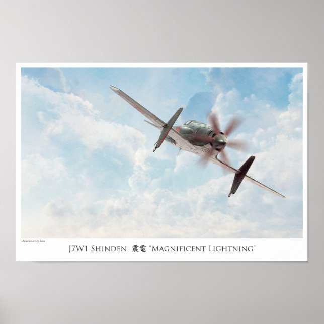 Aviation art Poster "SHINDEN" (Front)