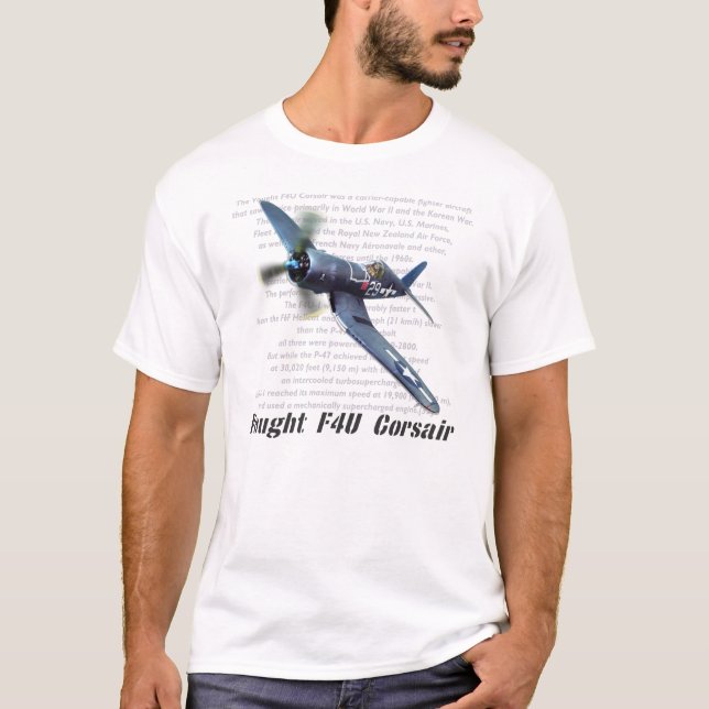 Aviation art T-shirt　"F4U Corsair" T-Shirt (Front)