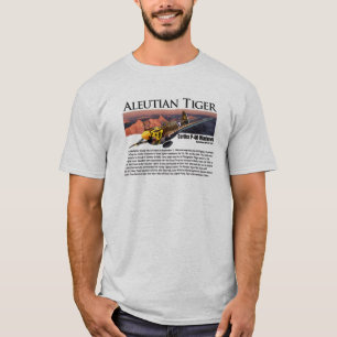 Aviation Art T-shirt “P-40 Aleutian Tiger "