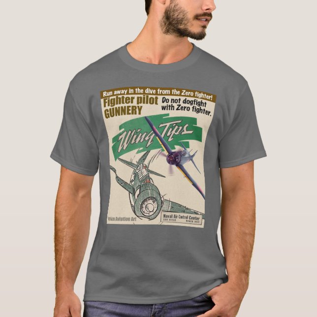 Aviation Art T-shirt “ZERO" (Front)