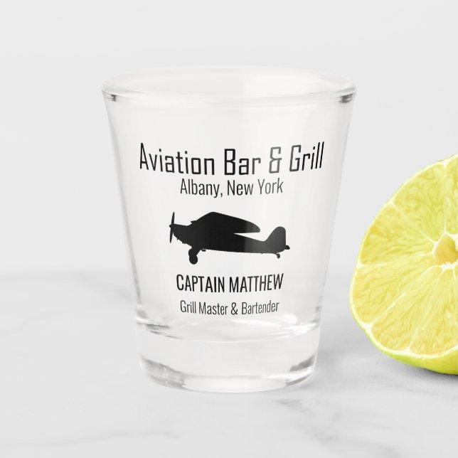 Aviation Bar & Grill  Shot Glass (Front)