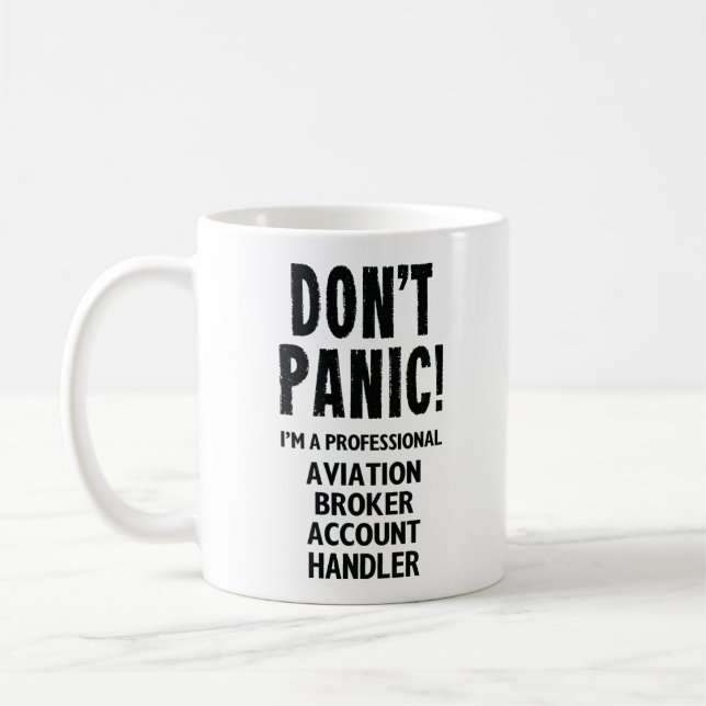 Aviation Broker Account Handler Coffee Mug (Left)