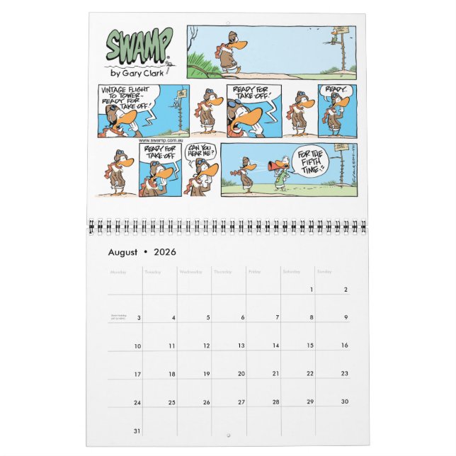 Aviation Cartoon Collection Calendar (Aug 2026)