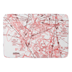 Aviation Chart Bath Mat