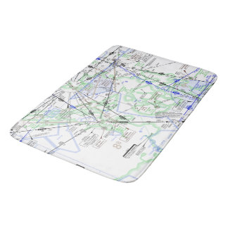 Aviation Chart Bath Mat