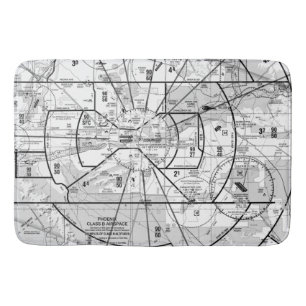 Aviation Chart Bath Mat
